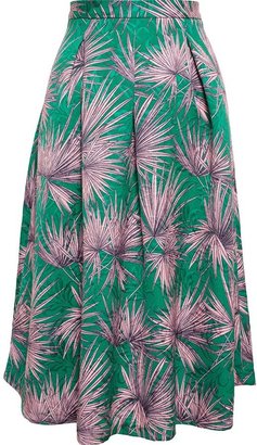 MSGM Palm Print Jacquard Skirt