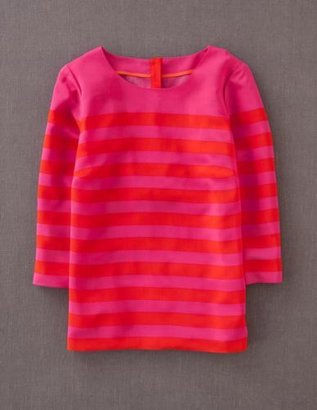 Boden Women's Brand New Modern Breton Top Pink Red Stripes Woven