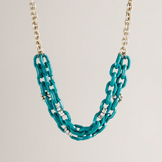 J.Crew Resin and crystal link necklace