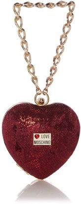 Love Moschino Red heart wristlet clutch bag