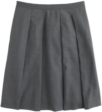 J.Crew Pleated skirt in Super 120s wool