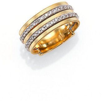 Marco Bicego Goa Diamond, 18K White & Yellow Gold Five-Row Band Ring