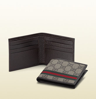 Gucci GG supreme canvas bi-fold wallet