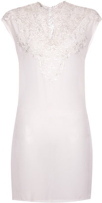Aftershock Aaric White Embroidered Short Dress