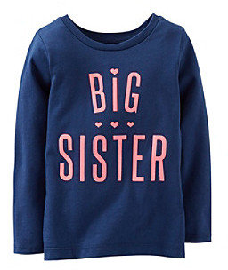Carter's Girls' 2T-6X Long Sleeve Big Sister Top