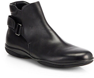 Prada Calfskin Leather Ankle Boots