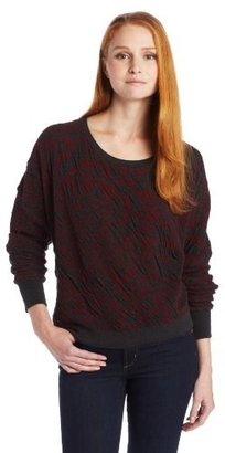 DKNY Women's Cheetah Jacquard Dolman Sleeve Sweater
