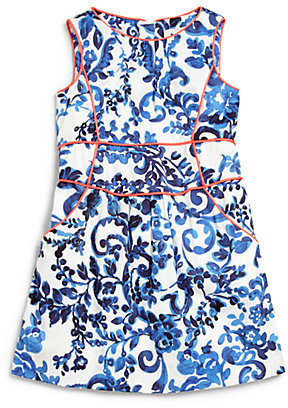 Milly Minis Girl's Piped Floral Sheath Dress