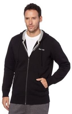 Reebok Black zip through fleece lined hoodie