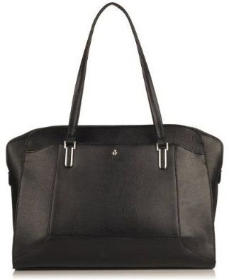 Knomo Wigmore black saffiano leather briefcase