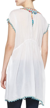 Johnny Was Collection Sweet Dreams Embroidered Georgette Tunic