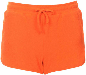 Topshop Orange Crepe Runner Shorts