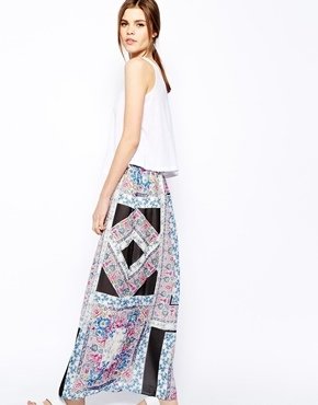 Warehouse Floral Maxi Skirt - multi