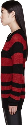 IRO Black & Red Striped Barbara Sweater