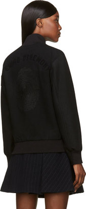 Opening Ceremony Black Wool Embroidered Tristan Varsity Jacket