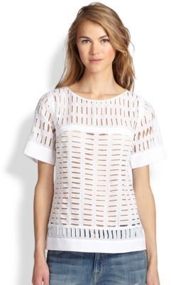 Rebecca Taylor Voile Eyelet Top