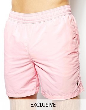 Polo Ralph Lauren Pink Hawaiian Swim Shorts Exclusive For ASOS - Pink