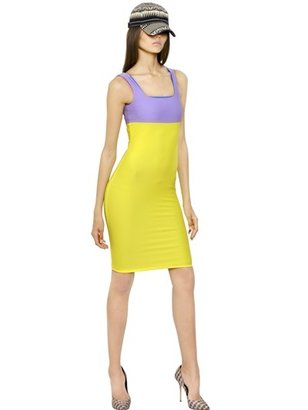 Fausto Puglisi Two Tone Lycra Jersey Dress