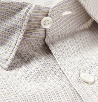 Incotex Glanshirt Slim-Fit Striped Cotton Shirt