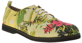 Schuh Womens Multicoloured Fabric Floral Brogues Flats Shoes