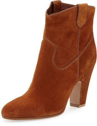 Gianvito Rossi Suede Western Bootie, Luggage