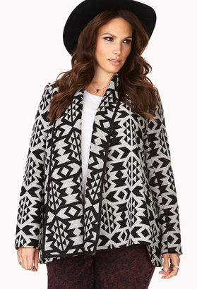Forever 21 FOREVER 21+ South Bound Poncho-Style Coat