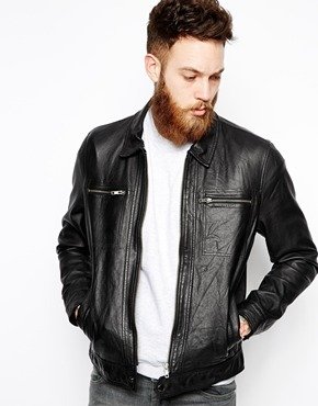 ASOS Leather Jacket - Black