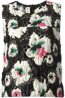 Marni floral embroidered top