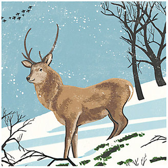 Museums & Galleries Stag in the Snow Charity Christmas Cards, Pack of 8