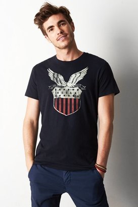 American Eagle Outfitters Navy Blue Signature Graphic T-Shirt, Mens XXL