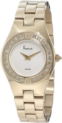 Freelook Women's HA2082G-3A All Shiny Gold with Swarovski Bezel Watch