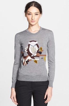 Dolce & Gabbana Owl Appliqué Cashmere & Silk Sweater