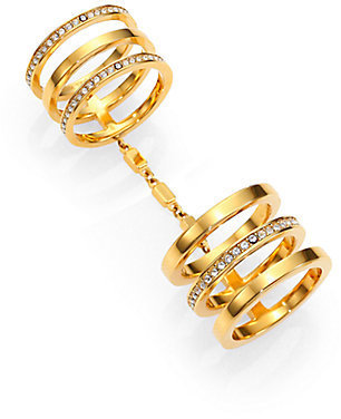 Michael Kors Seasonal Statement Pavé Chained Knuckle Ring