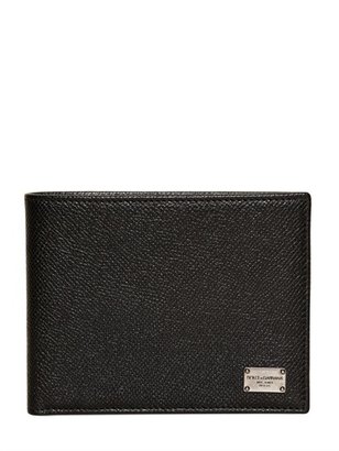 Dolce & Gabbana Dauphine Leather Wallet W/ Coin Pocket