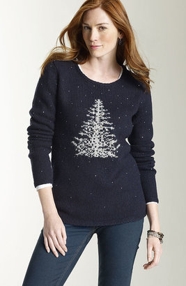 J. Jill Beaded tree artisan sweater