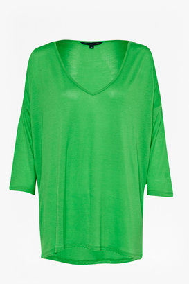 French Connection Sonny Plains Slouchy V-Neck Top
