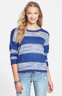 Blu Pepper Stripe Bow Back Sweater (Juniors)