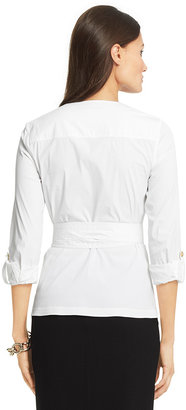 Diane von Furstenberg Kelsea Cotton Wrap Shirt