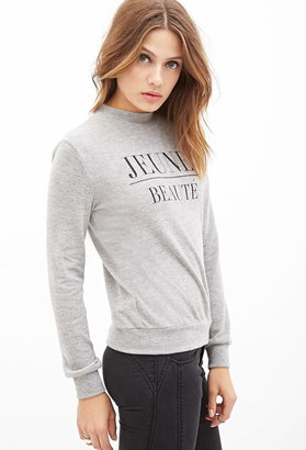 Forever 21 Jeune Beauté Fleece Sweatshirt