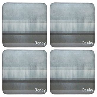 Denby Set of four grey coasters