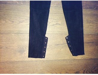 IRO suede leather pants black