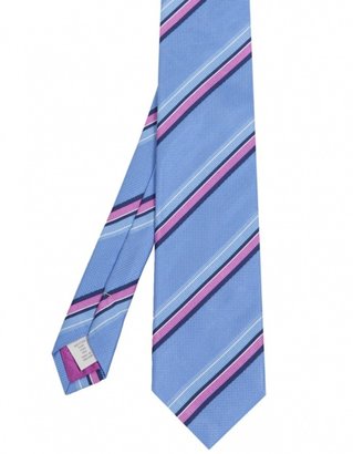 Eton Men's Striped Houndstooth Tie