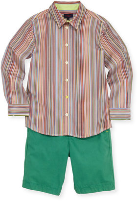 Paul Smith Toddler Boys' Bermuda Shorts, Green, Sizes 2-6