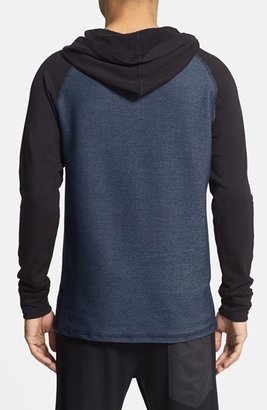 UNCL Twill and Bamboo Rayon Colorblock Hooded Henley
