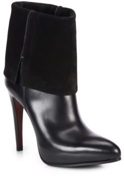 CNC Costume National Leather & Suede Fold-Over Booties