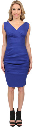 Nicole Miller Andrea Stretch Linen Dress in Blue