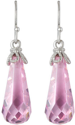 Judith Ripka Briolette Wire Earrings, Pink Crystal