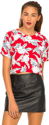 Dahlia Motel Paloma Crop Top in Red