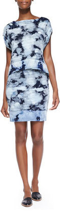 Pam & Gela Tie-Dye High-Low Hem Skirt