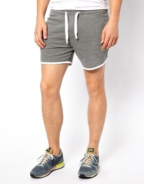ASOS Jersey Shorts In Short Length - Charcoal